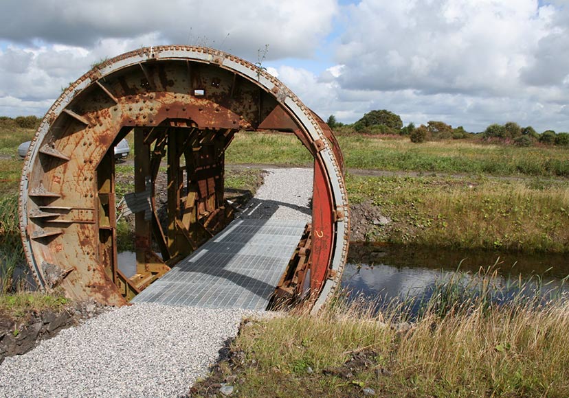 Bridge at Lough Boora Discovery Park.